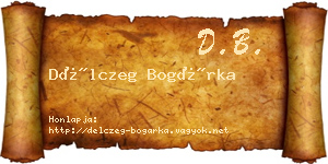 Délczeg Bogárka névjegykártya